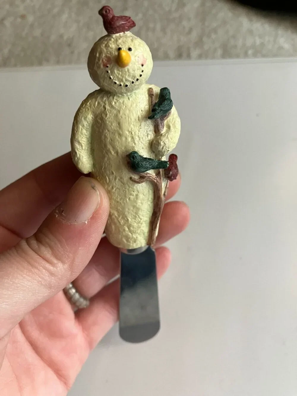 Set of 4 Snowman Spreader Knives